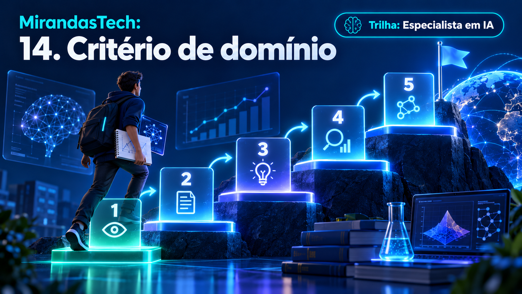 Critério de domínio, da reprodução à transferência do conhecimento.