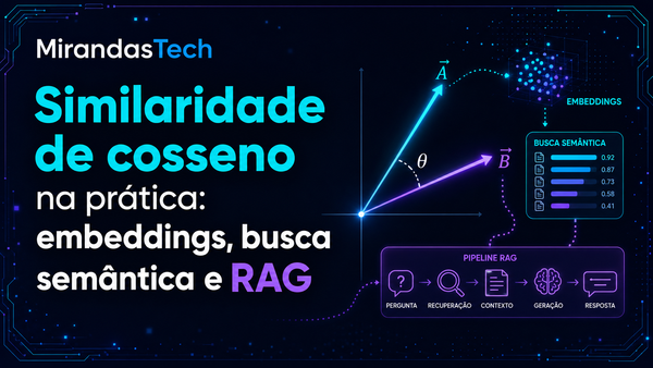 Similaridade de cosseno na prática: embeddings, busca semântica e RAG