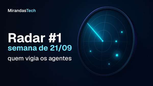 Capa: tela de radar escura com linha de varredura em ciano e cinco ecos luminosos; título Radar #1, semana de 21/09